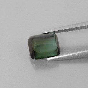 1.66캐럿 천연 푸르스름한 그린 투르말린, 투명한, 7.3×6.3 mm, 투명/반투명