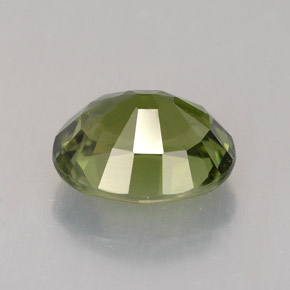 1.33캐럿 천연 그린 투르말린, 타원형 컷, 7.6×6.5 mm, VVS