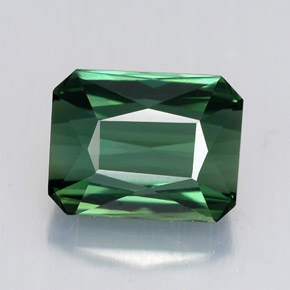 2.08캐럿 천연 블루 그린 투르말린, 에메랄드 컷, 8×6.2 mm, VVS