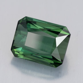 2.08캐럿 천연 블루 그린 투르말린, 에메랄드 컷, 8×6.2 mm, VVS