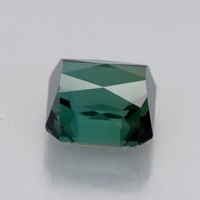 1.99캐럿 천연 블루 그린 투르말린, 에메랄드 컷, 6.9×6.6 mm, VVS