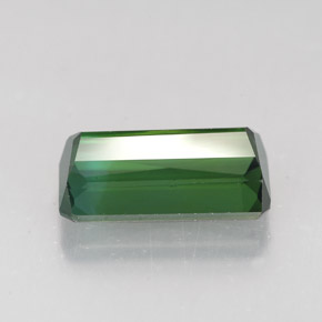 2.82캐럿 천연 푸르스름한 그린 투르말린, 에메랄드 컷, 11.1×6.1 mm, VVS
