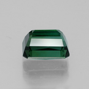 1.14캐럿 천연 푸르스름한 그린 투르말린, 에메랄드 컷, 6.6×5.2 mm, VVS