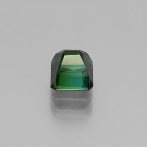 1.23캐럿 천연 푸르스름한 그린 투르말린, 에메랄드 컷, 6.3×5.3 mm, VVS