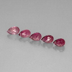 캐럿 천연 멀티 핑크 투르말린 보석, 브리올레트, 6.2×4.1 mm, VS