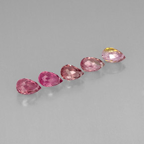 캐럿 천연 멀티컬러 투르말린 보석, 브리올레트, 6.5×4.1 mm, VS