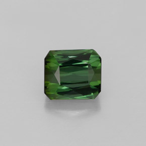 1.47캐럿 천연 그린 투르말린, 에메랄드 컷, 6.5×5.7 mm, VVS