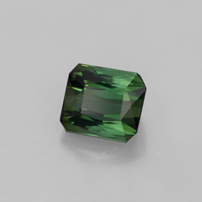 1.47캐럿 천연 그린 투르말린, 에메랄드 컷, 6.5×5.7 mm, VVS