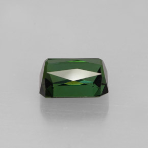1.53캐럿 천연 그린 투르말린, 에메랄드 컷, 7.3×5.7 mm, VVS
