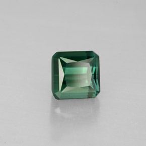 1.45캐럿 천연 딥 그린 투르말린, 에메랄드 컷, 5.8×5.7 mm, VVS