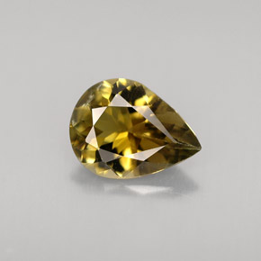 0.87캐럿 천연 브론즈 투르말린, 배 모양, 8.1×6.1 mm, VVS