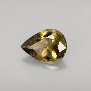 0.87캐럿 천연 브론즈 투르말린, 배 모양, 8.1×6.1 mm, VVS