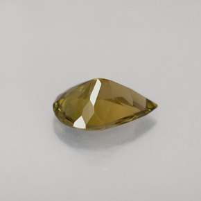 0.87캐럿 천연 브론즈 투르말린, 배 모양, 8.1×6.1 mm, VVS