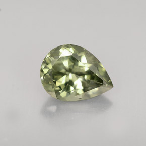 1.00캐럿 천연 라이트 그린 투르말린, 배 모양, 8×6.1 mm, VVS