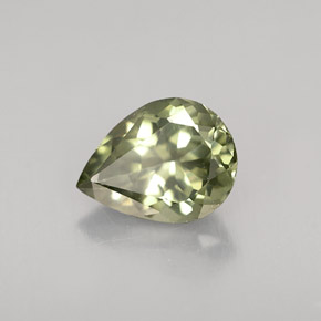 1.00캐럿 천연 라이트 그린 투르말린, 배 모양, 8×6.1 mm, VVS