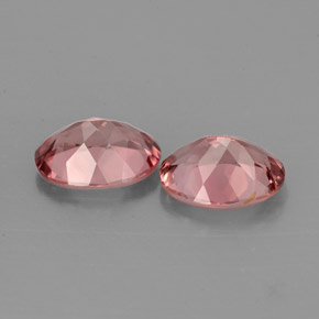 캐럿 천연 핑크 로즈 투르말린 보석, 타원형 컷, 7.9×5.9 mm, VVS