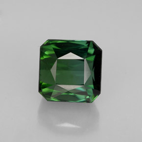 2.14캐럿 천연 그린 투르말린, 에메랄드 컷, 6.8×6.8 mm, VVS