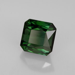 2.14캐럿 천연 그린 투르말린, 에메랄드 컷, 6.8×6.8 mm, VVS