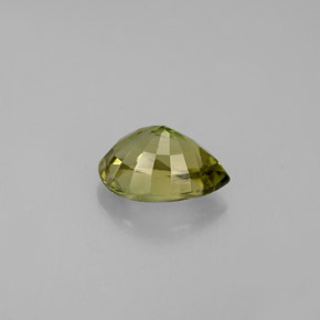 0.81캐럿 천연 녹빛 골든 투르말린, 배 모양, 7.1×5.1 mm, VVS-VS
