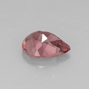 1.03캐럿 천연 로즈 투르말린, 배 모양, 7.9×5.9 mm, VVS-VS