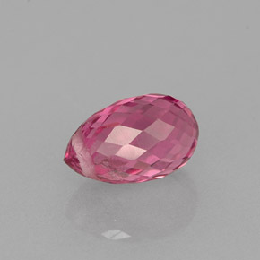 0.98캐럿 천연 핫핑크 투르말린, 브리올레트, 7.1×4.3 mm, VVS-VS