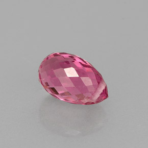 0.98캐럿 천연 핫핑크 투르말린, 브리올레트, 7.1×4.3 mm, VVS-VS