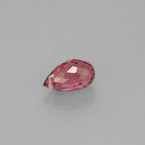 0.88캐럿 천연 퍼플 로즈 투르말린, 브리올레트, 7.3×4.2 mm, VVS-VS