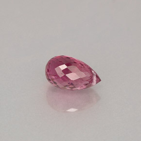 1.22캐럿 천연 퍼플 핑크 투르말린, 브리올레트, 7.8×4.7 mm, VS