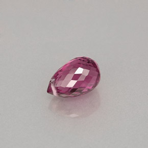 1.18캐럿 천연 핑크빛 퍼플 투르말린, 브리올레트, 7.5×4.8 mm, VS