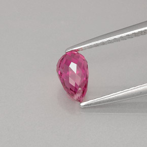 0.84캐럿 천연 퍼플 핑크 투르말린, 브리올레트, 7×4.2 mm, VVS-VS