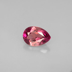 0.64캐럿 천연 퍼플 핑크 투르말린, 배 모양, 6.8×4.8 mm, VVS-VS