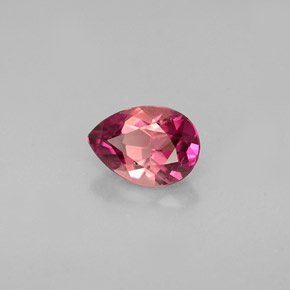 0.64캐럿 천연 퍼플 핑크 투르말린, 배 모양, 6.8×4.8 mm, VVS-VS