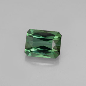 1.53캐럿 천연 그린 투르말린, 에메랄드 컷, 7.2×5.6 mm, VVS