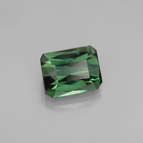 1.53캐럿 천연 그린 투르말린, 에메랄드 컷, 7.2×5.6 mm, VVS