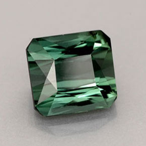 2.33캐럿 천연 그린 투르말린, 에메랄드 컷, 7.6×7.1 mm, VVS
