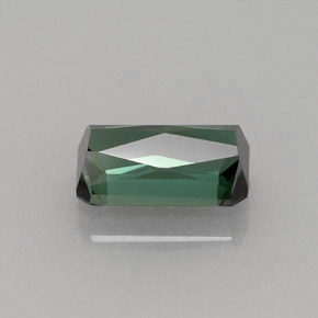 1.22캐럿 천연 그린 투르말린, 에메랄드 컷, 7.9×4.8 mm, VVS