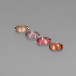 캐럿 천연 멀티컬러 투르말린 보석, 타원형 컷, 7.1×5.2 mm, VVS-VS