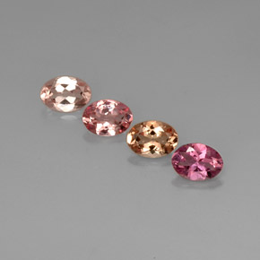 캐럿 천연 멀티컬러 투르말린 보석, 타원형 컷, 7.1×5 mm, VVS-VS