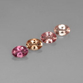 캐럿 천연 멀티컬러 투르말린 보석, 타원형 컷, 7.1×5 mm, VVS-VS