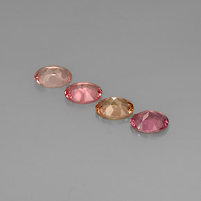 캐럿 천연 멀티컬러 투르말린 보석, 타원형 컷, 7.1×5 mm, VVS-VS