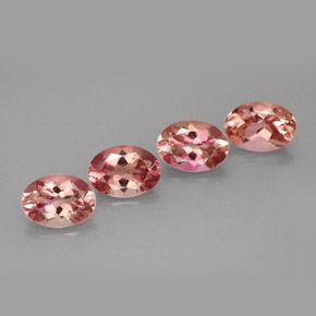 캐럿 천연 멀티컬러 투르말린 보석, 타원형 컷, 7.1×5.1 mm, VVS-VS