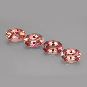 캐럿 천연 멀티컬러 투르말린 보석, 타원형 컷, 7.1×5.1 mm, VVS-VS