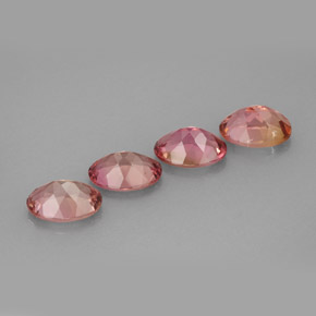 캐럿 천연 멀티컬러 투르말린 보석, 타원형 컷, 7.1×5.1 mm, VVS-VS