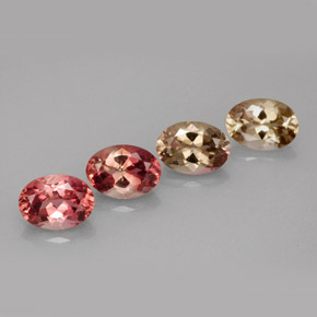 캐럿 천연 멀티컬러 투르말린 보석, 타원형 컷, 7.2×5.1 mm, VVS-VS