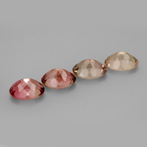 캐럿 천연 멀티컬러 투르말린 보석, 타원형 컷, 7.2×5.1 mm, VVS-VS