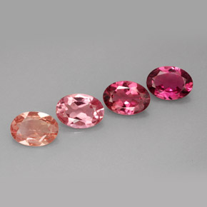 캐럿 천연 멀티컬러 투르말린 보석, 타원형 컷, 7.1×5.1 mm, VVS-VS