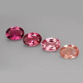 캐럿 천연 멀티컬러 투르말린 보석, 타원형 컷, 7.1×5.1 mm, VVS-VS
