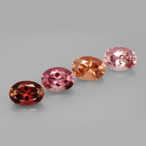 캐럿 천연 멀티컬러 투르말린 보석, 타원형 컷, 7.1×5.1 mm, VVS-VS
