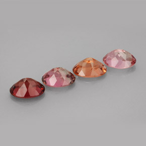 캐럿 천연 멀티컬러 투르말린 보석, 타원형 컷, 7.1×5.1 mm, VVS-VS