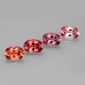 캐럿 천연 멀티컬러 투르말린 보석, 타원형 컷, 7.1×5.1 mm, VVS-VS